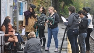 Cinema and Media Studies students work together on a film.