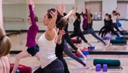 Wellesley Students Practice Yoga at the KSC