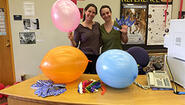 Wellesley SMiLES Delivers Fun Hannah Ruebeck '16 and Anne Dickinson Meltz '16, founders of Wellesley SMiLES