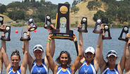 Wellesley Crew Wins NCAA National Championship Wellesley Crew athletes lift their NCAA National Championship trophy