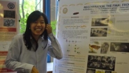 Wellesley student researcher and her poster