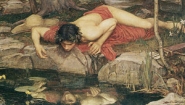 Detail from John Waterhouse painting "Echo and Narcissus"