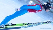 ski jumper Jessica Jerome airborne