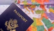 passport and world map