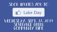 graphics inviting you to lake day september 17
