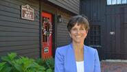 Kara McLaughlin in front of House of 7 Gables doorway