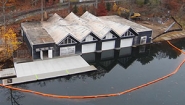 aerial view boathouse