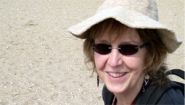 Carol Ann Paul in sunhat and sunglasses