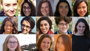 Faces of thirteen award-winning recent graduates