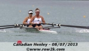 Kimball rowing in double scull