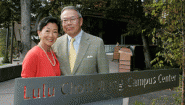 Lulu and Anthony Wang at Wellesley Campus Center
