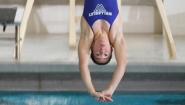 wellesley diver in competition