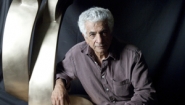 A photo of influential Iranian artist Parviz Tanavoli