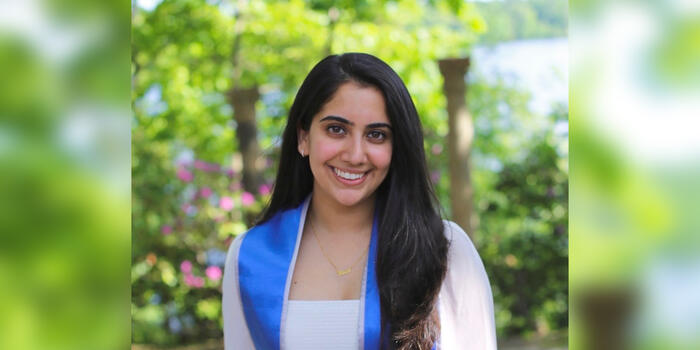 A portrait of Kismat Kaur Dhaliwal ’21 