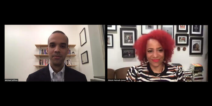 Michael Jeffries and Nikole Hannah-Jones