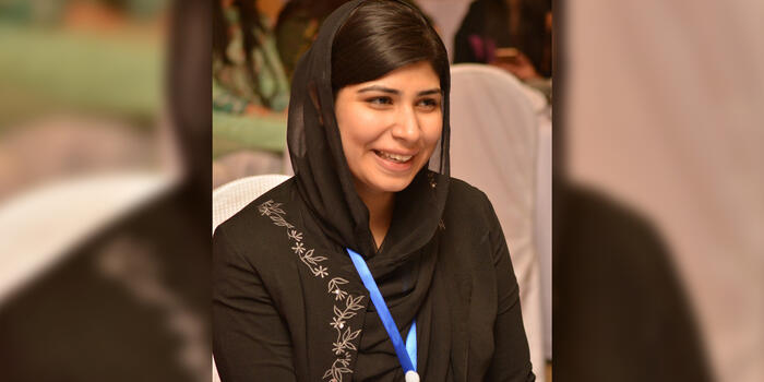 A candid portrait of Pashtana Durrani