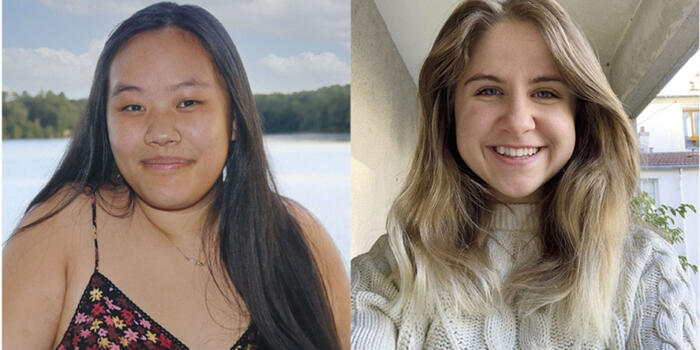 Catrina Chen ’21 and Lydia Gramstad ’22