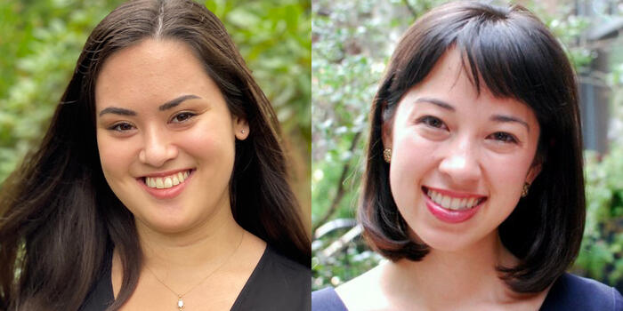 Sasha Blachman ’21, left, and Jennifer Chudy, right.