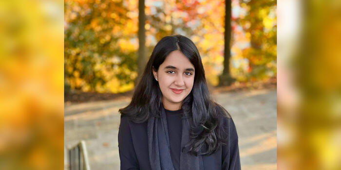 Photo of Rhodes Scholar Nuzaina Khan ’23
