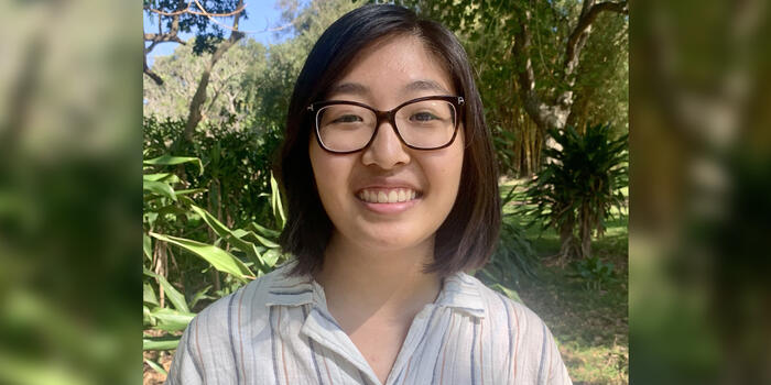 A portrait of senior Connie Chao