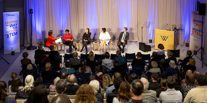Four women and one man discuss the changing face of STEM on stage.