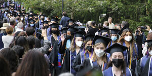 Class of 2022 processes to the stage.
