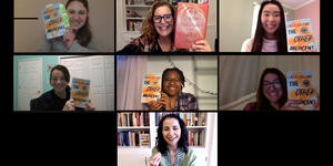 group of people on a zoom call with laila lalami