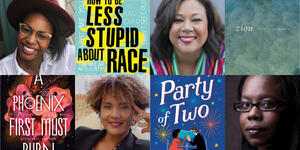 Patrice Caldwell ’15,  Crystal Fleming ’04, Jasmine Guillory ’97, TJ Jarrett ’95