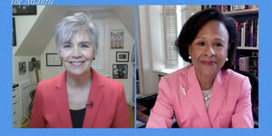 AtlanticLIVE contributor Jeanne Meserve and Paula Johnson talk via zoom