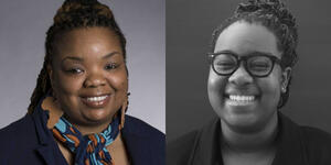 LaShawnda Lindsay and Vei Vei Thomas ’21 