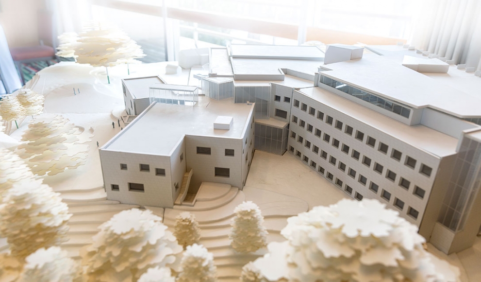 A model of the new science center.