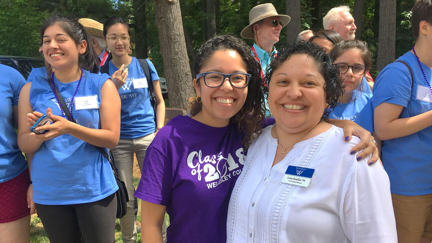 people smiling t the camera