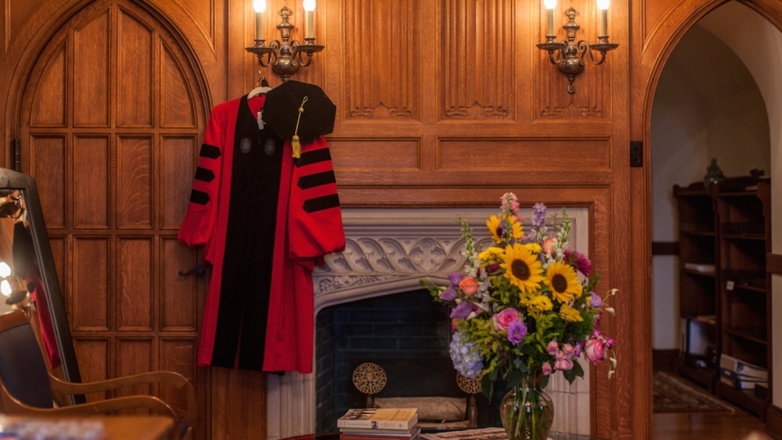 Robe hanging in the president's office
