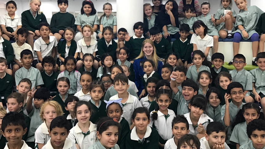 Grade 2 students from the Jumeira Baccalaureate School in Dubai
