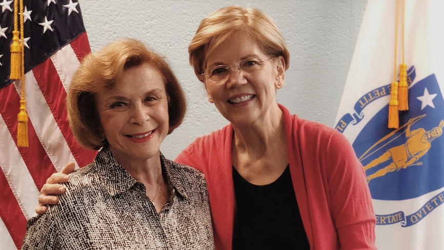 Massachusetts State Senator Harriette Chandler and U.S. Senator Elizabeth Warren.