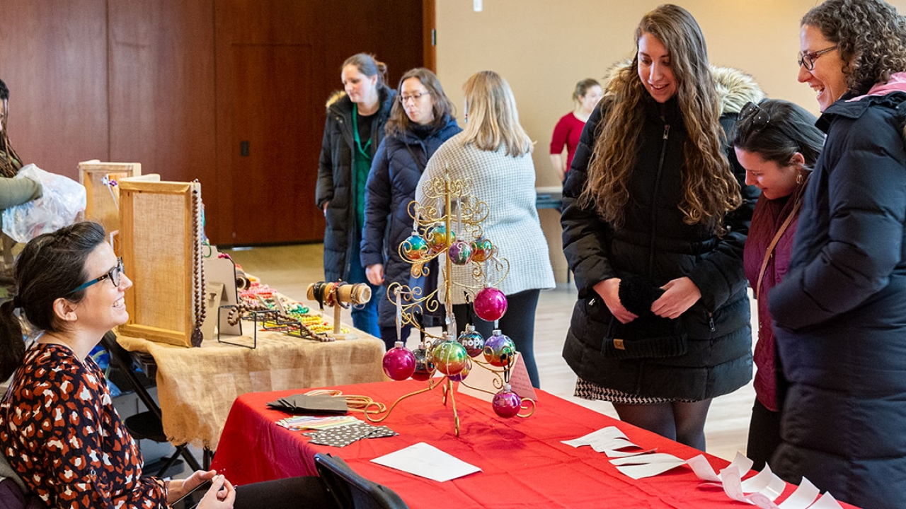 holiday shoppers enjoyed hand made crafts at the annual community craft fair.