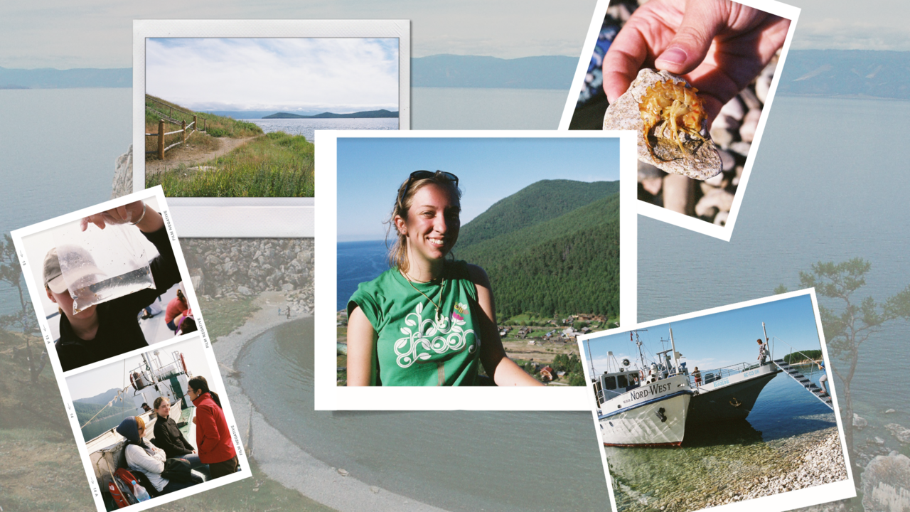 photo collage of images from the authors trip to Lake Baikal