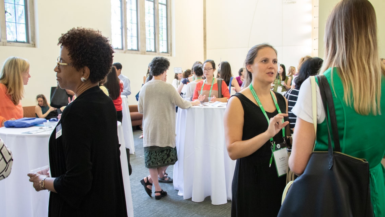 Alumnae gather at a Career Ed event