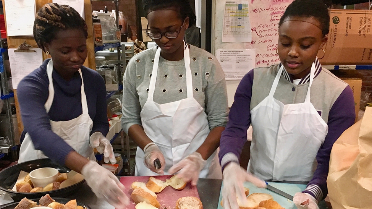 MasterCard Foundation Scholars Work and Learn During a Day of Service at Haley House Bakery Café