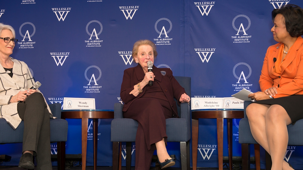 From Left to Right: Wendy Sherman, Madeline Albright, and Paula Johnson