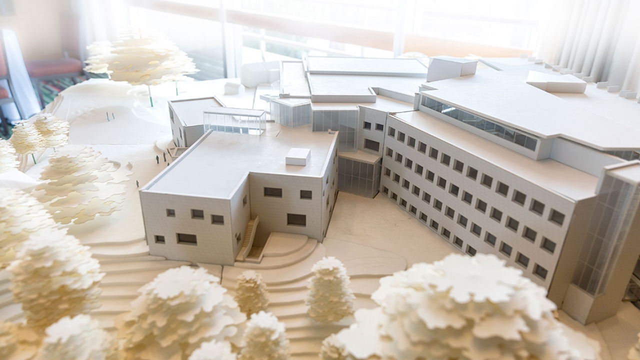 A model of the new science center.