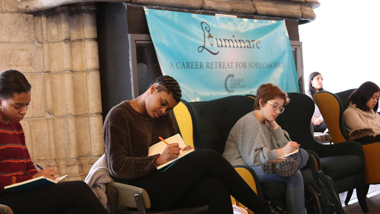 Students work on an assignment 