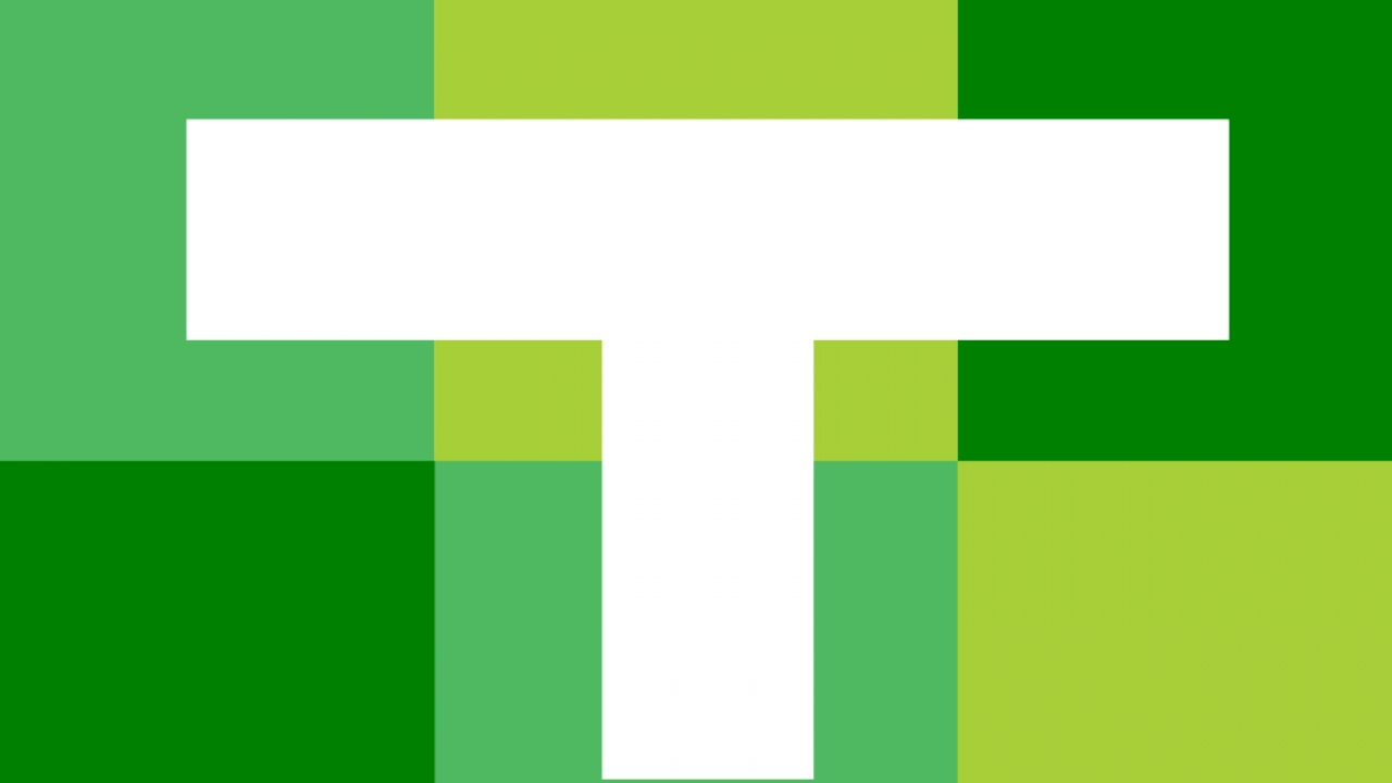 The Tanner Conference word mark: A white T on a backdrop of green rectangles. 