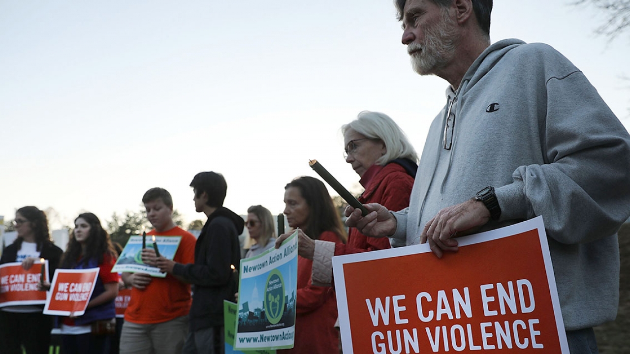 Vigil Held In Newtown, Connecticut For Las Vegas Shooting Victims