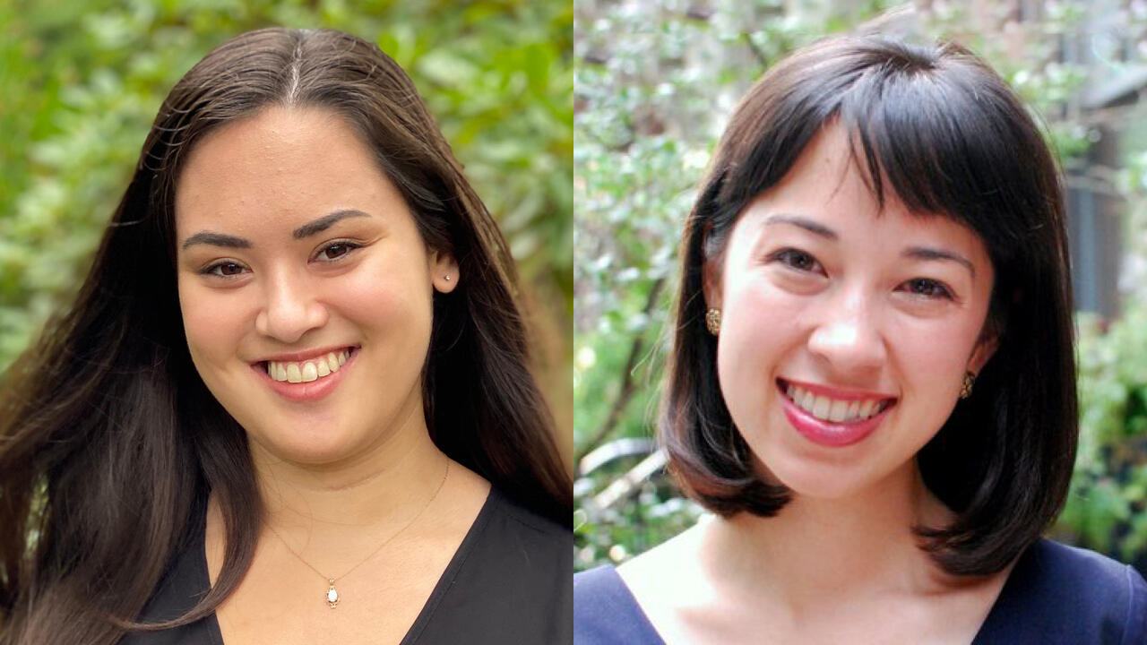 Sasha Blachman ’21, left, and Jennifer Chudy, right.