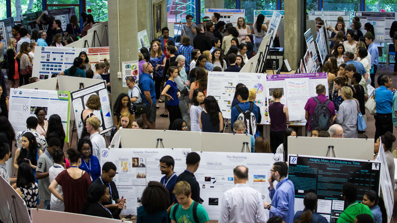 Family, Faculty, and Fiends View the Fruits of Summer Research in the Science Center