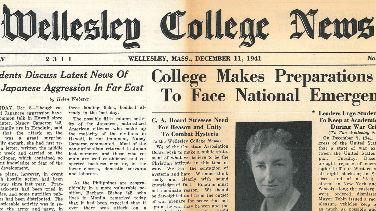 Wellesley College News, December 11, 1941