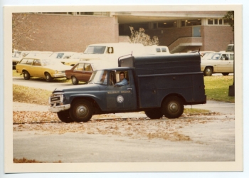 1977 truck in parking lot